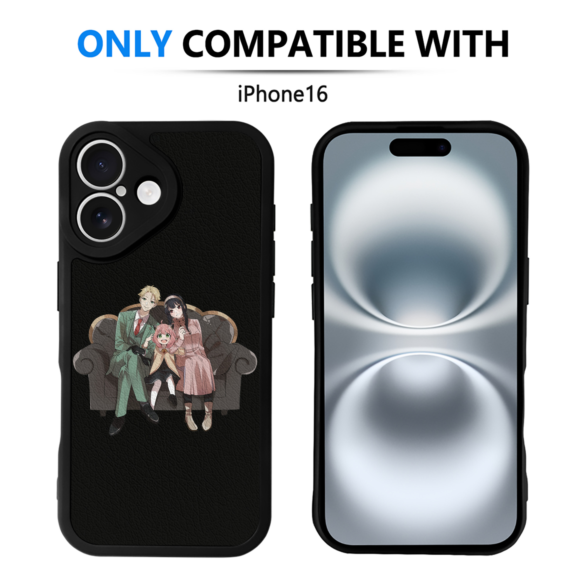 （画像用） SPY×FAMILY间谍家家酒 【iPhone 16シリーズ対応】シリコンスマホケース（レザー調） 材質：シリコン